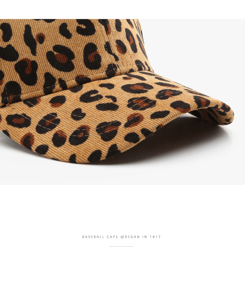 Unisex Gender Vintage Style, Classic Style Style Curved Eaves Rim Unisex Vintage Style Classic Style Leopard Curved Eaves Baseball Cap