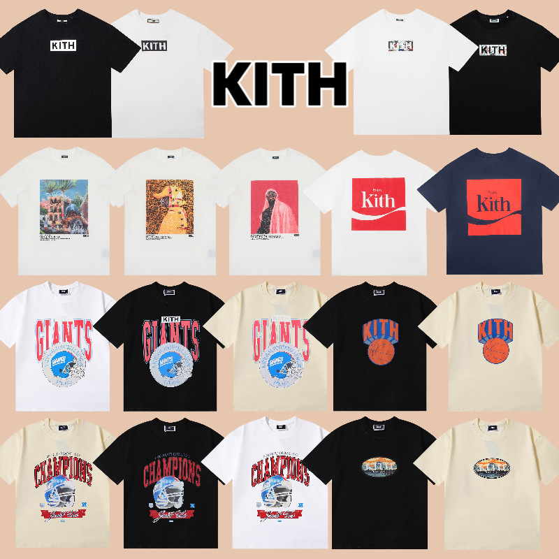 Kith Classic Small Logo Label Godfather Coca-Cola Collaboration Simple Fashion Couple Unisex Short-Sleeve T-Shirt Kith Classic Small Logo Label Godfather Coca-Cola Collaboration Simple Fashion Couple Unisex Short-Sleeve T-Shirt