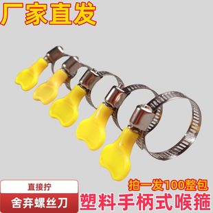 Factory sales American clamp stainless steel pipe clamp stainless steel half steel belt hose clamp plastic handle hose clamp in stock