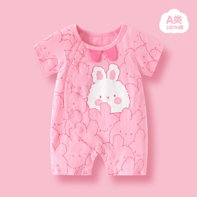 Verano nuevo bebé algodón mono adorable bebé super lindo ropa de vestir en línea rojo explosivo ropa infantil exclusiva transfronteriza
