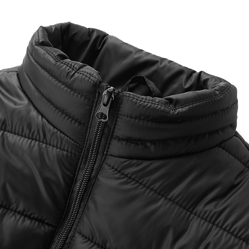 Winter solid vest with zipper