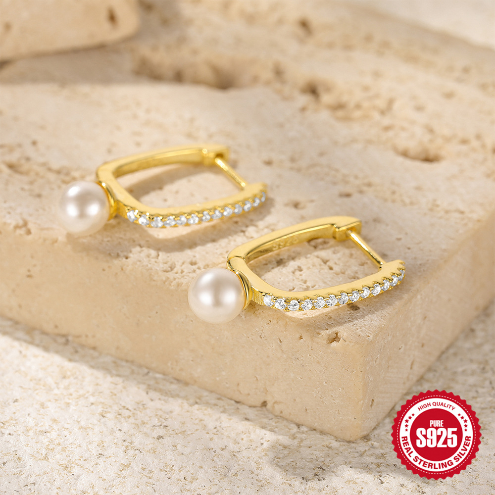 1g Weight 925 Sterling Silver Ear Needle Material 18K Gold Plated Plating Material Drop Earrings Classification 1 Pair Quantity Date, Tea Party Occasion 925 Sterling Silver Material Geometric Pattern All Seasons Season Women's Gender Elegant, Simple Style Style 1 Pair 18K Gold Plated 925 Sterling Silver 925 Sterling Silver Earrings Geometric Drop Earrings 54