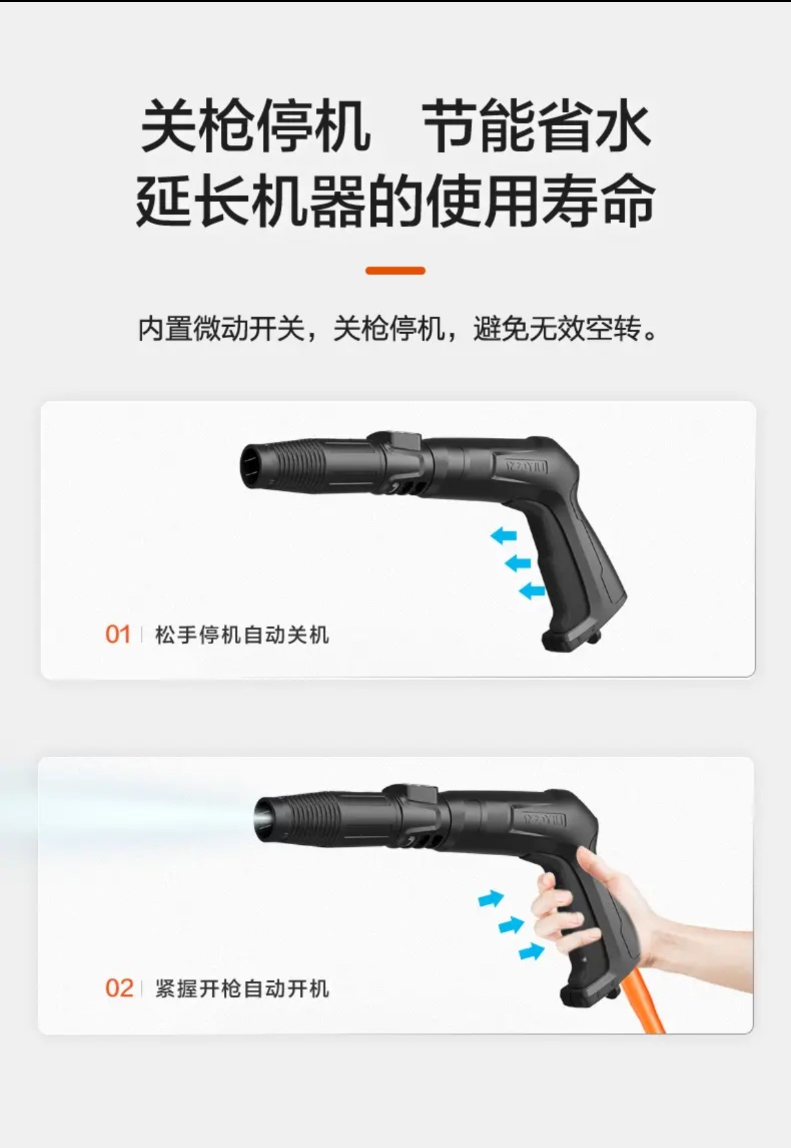 Yili 3018 Household Portable Car Washing Machine High Pressure Cleaning Machine Household Car Washing Machine Waterproof Car Exterior