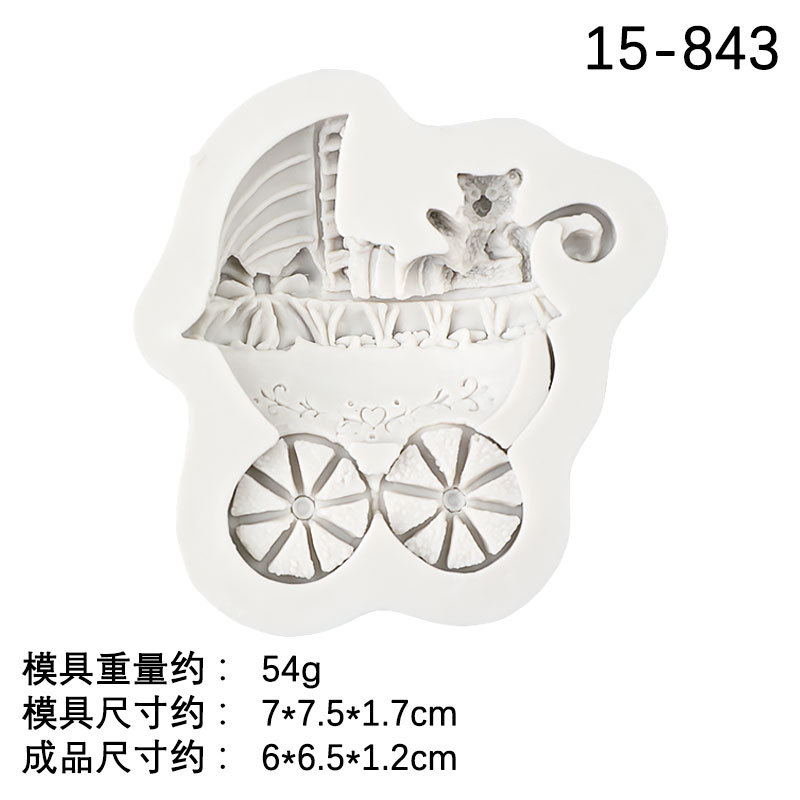 3D bebé QQ caramelo chocolate fondant cake decoración de silicona molde DIY hornear jabón hecho a mano