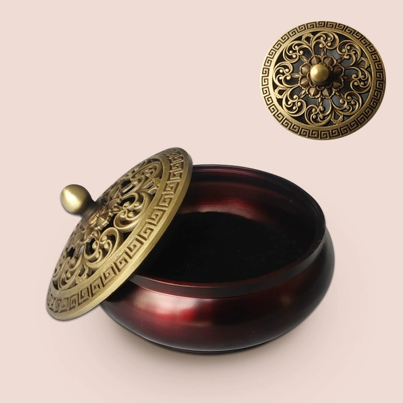 Золотой Лотос Changsheng китайская латунная курильница для благовоний Будды в помещении китайский старинный сандаловое дерево чайная церемония домашняя курильница для благовоний