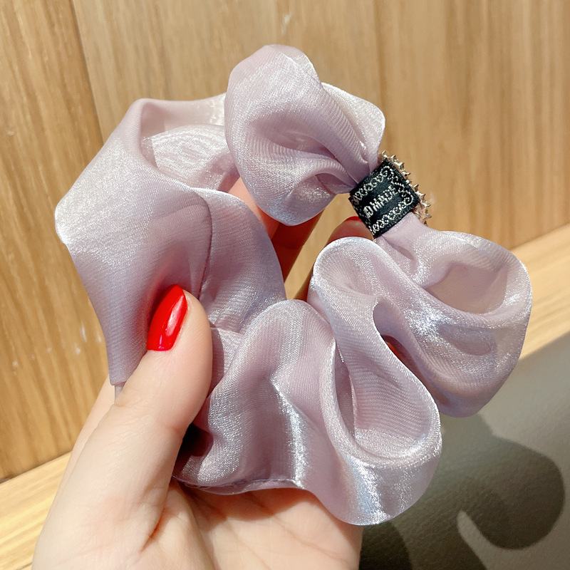 Corea del Sur Dongdaemun mismo estilo perla seda tela anillo cabeza cuerda japonés Hada amor intestino grueso anillo pelo cuerda al por mayor