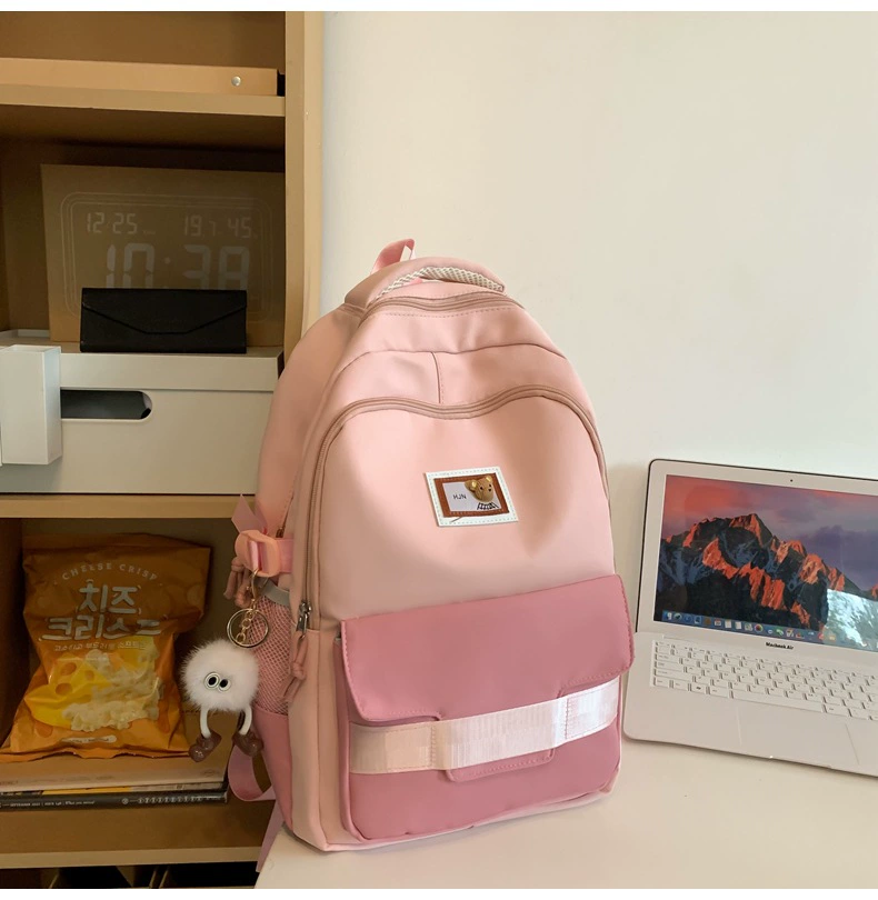 Handheld nylon fashionable capacious backpack for traveling