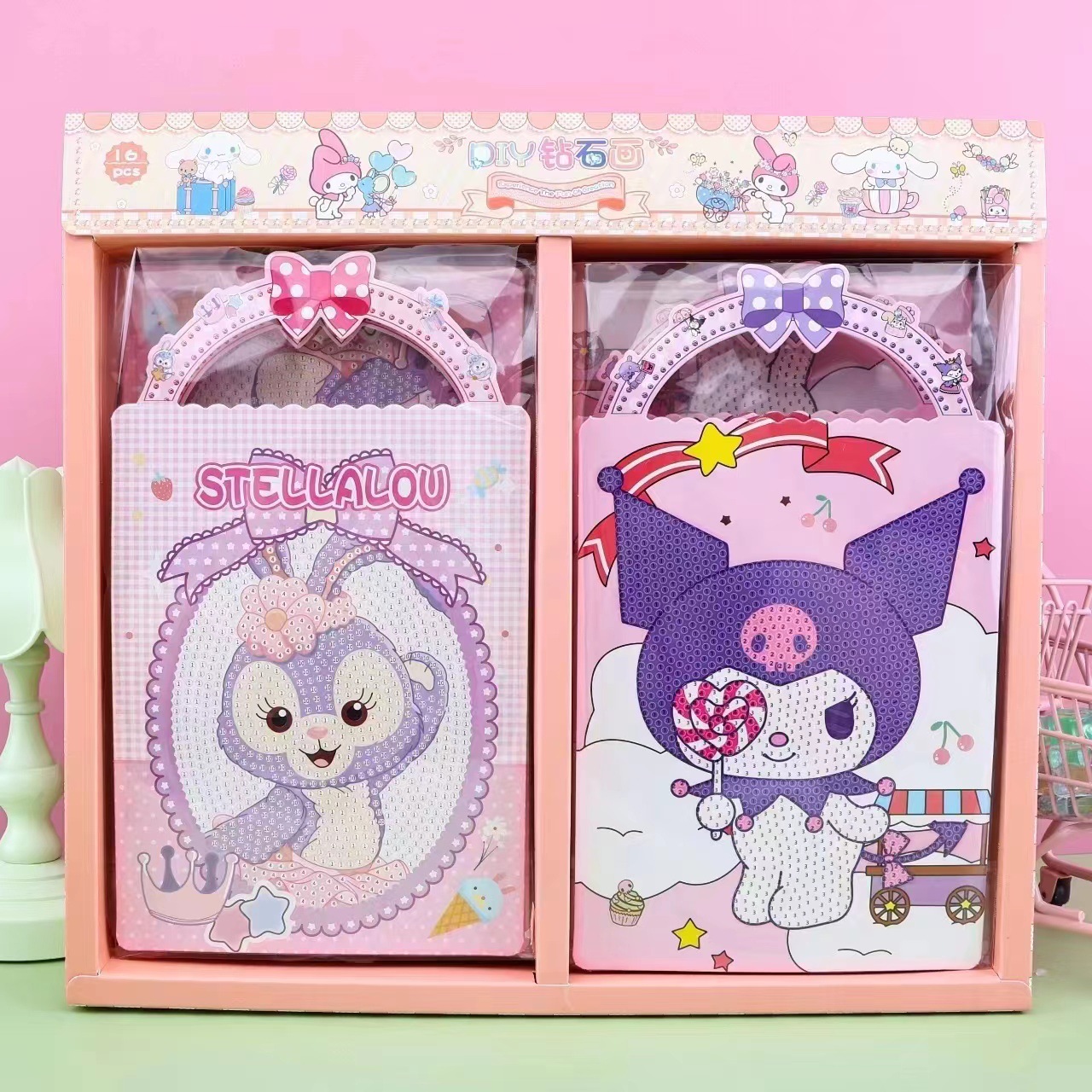 Nueva creativa de los niños diamante pintura DIY completo diamante hecho a mano diversión pegando diamante pegajoso cristal sanrio hecho al por mayor image 1