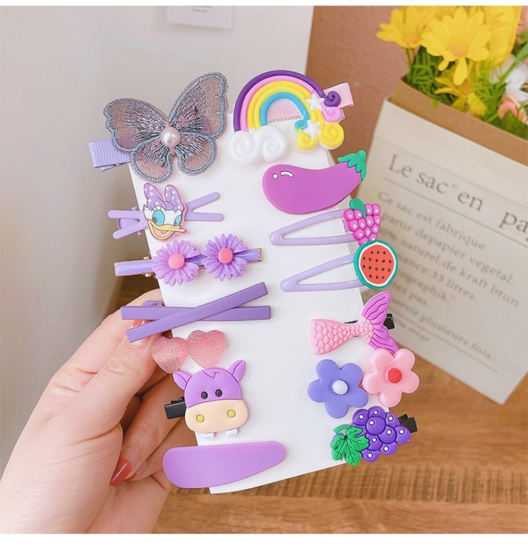 Children's Hairpin Cartoon Bangs Clip Girls Jewelry Cute Set display picture 8