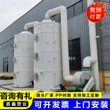 定制pp酸雾喷淋净化塔 工业废气处理设备 医药实验室酸碱洗涤塔