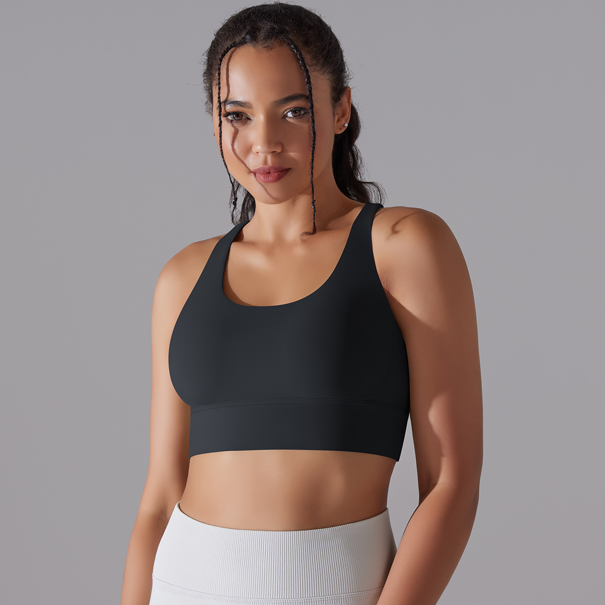 127g Weight Sleeveless Sleeve Length Nylon, Spandex Fabric Type Short Top Length Halter Crisscross Tank Tops Type Fitness, Yoga Occasion U Neck Neckline Solid Color Pattern Sports Style Sports Solid Color Nylon Spandex U Neck Active Tops Halter Crisscross Tank 68