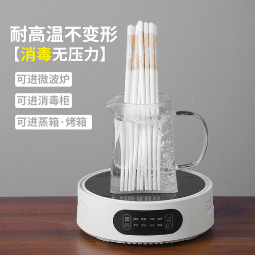 Ceramic chopsticks for home use—high-end, antibacterial and mold-resistant; Jingdezhen ceramic chopsticks—shatterproof, non-slip, and high-temperature resistant—new design.