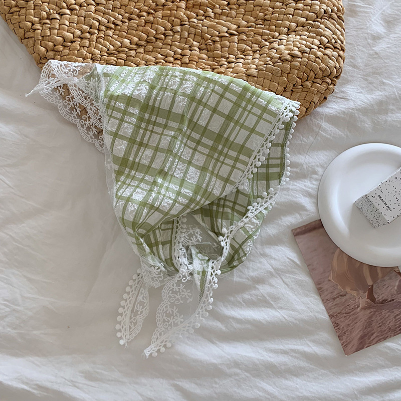 Turbante de verano pastoral nuevo pañuelo de encaje floral tocado para tomar fotos bufandas super inmortales bufandas bufandas de seda al por mayor