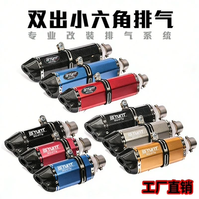 Ninja250 300R3R25 KTM390 Z400 GSX1000 motosiklet kiçik altıbucaqlı ikili qaz borusu