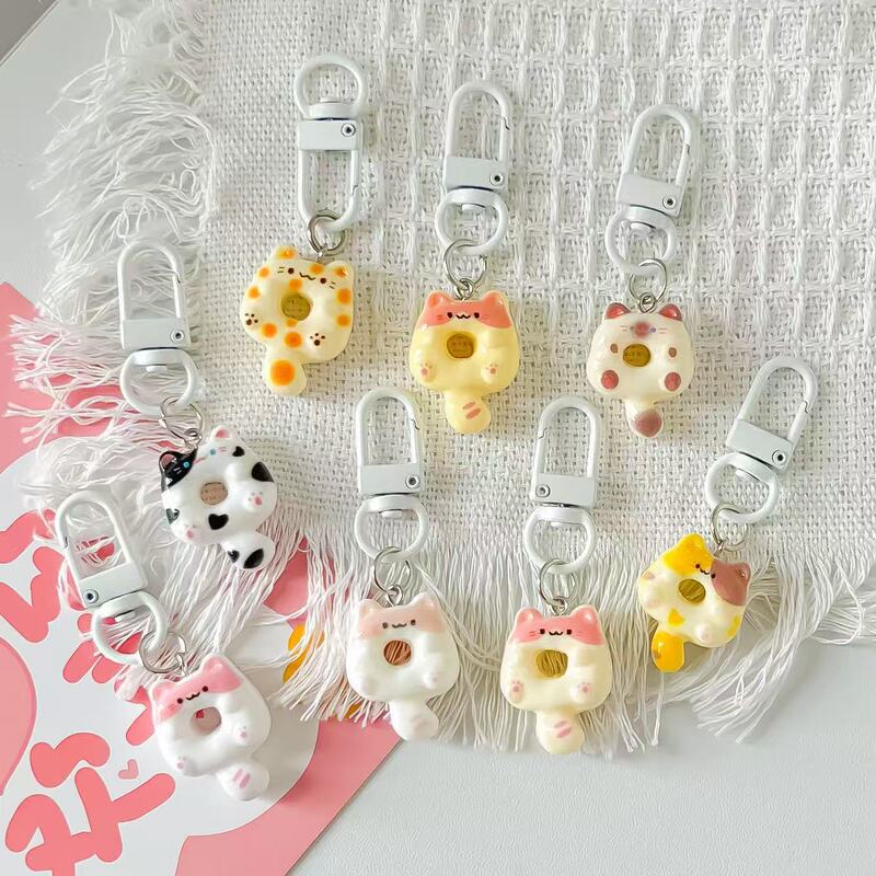 Cute Donut Cat Keychain Bag Pendant Student Backpack Decoration Best Friend Phone Chain Small Gift Accessory Cute Donut Cat Keychain Bag Pendant Student Backpack Decoration Best Friend Phone Chain Small Gift Accessory