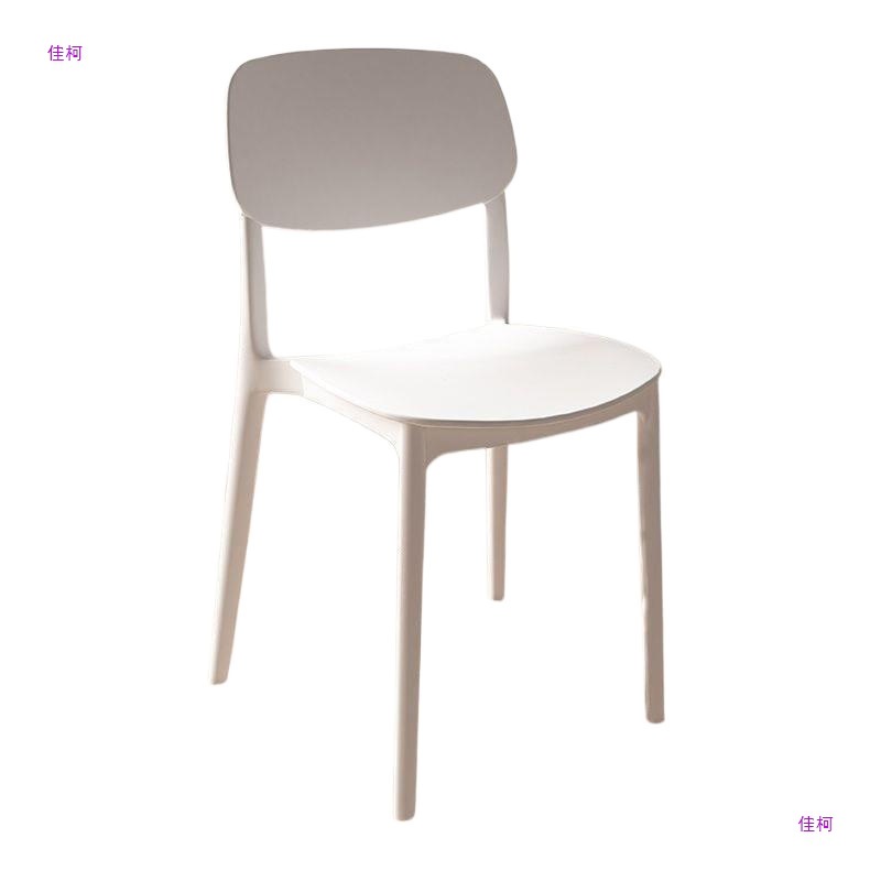 Sillas de plástico para el hogar, sillas de respaldo para restaurantes nórdicos, mesas de comedor, sillas de comedor comerciales, taburetes modernos y simples, sin adultos.