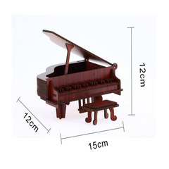 廠家批發樂器鋼琴木製3D立體拼圖拼板兒童益智拼裝模型DIY擺