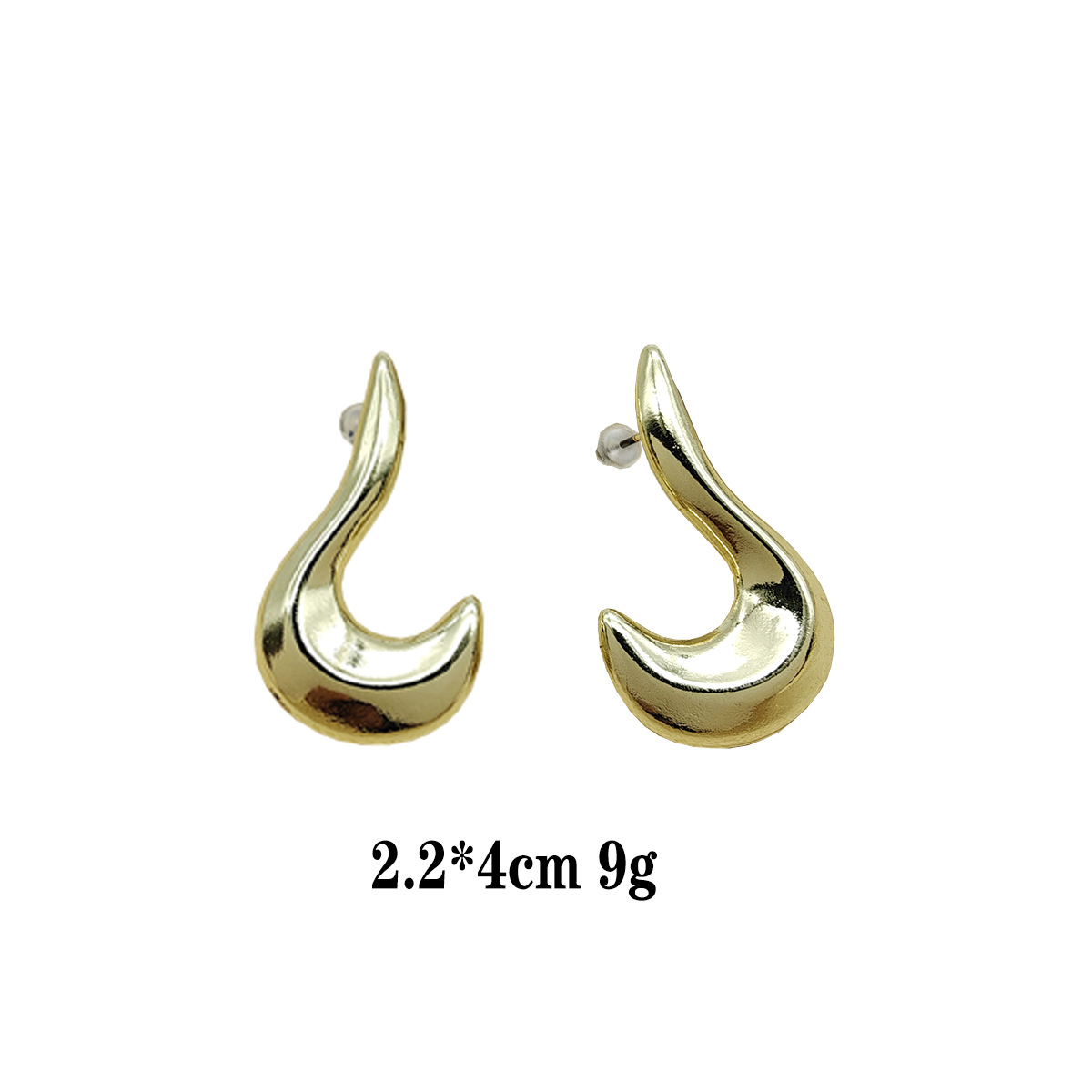 Pendientes de moda europeos y americanos Pendientes calientes Pendientes chapados en oro de lujo ligero Pendientes brillantes que no se desvanece Bola de oreja dorada transfronteriza image 21