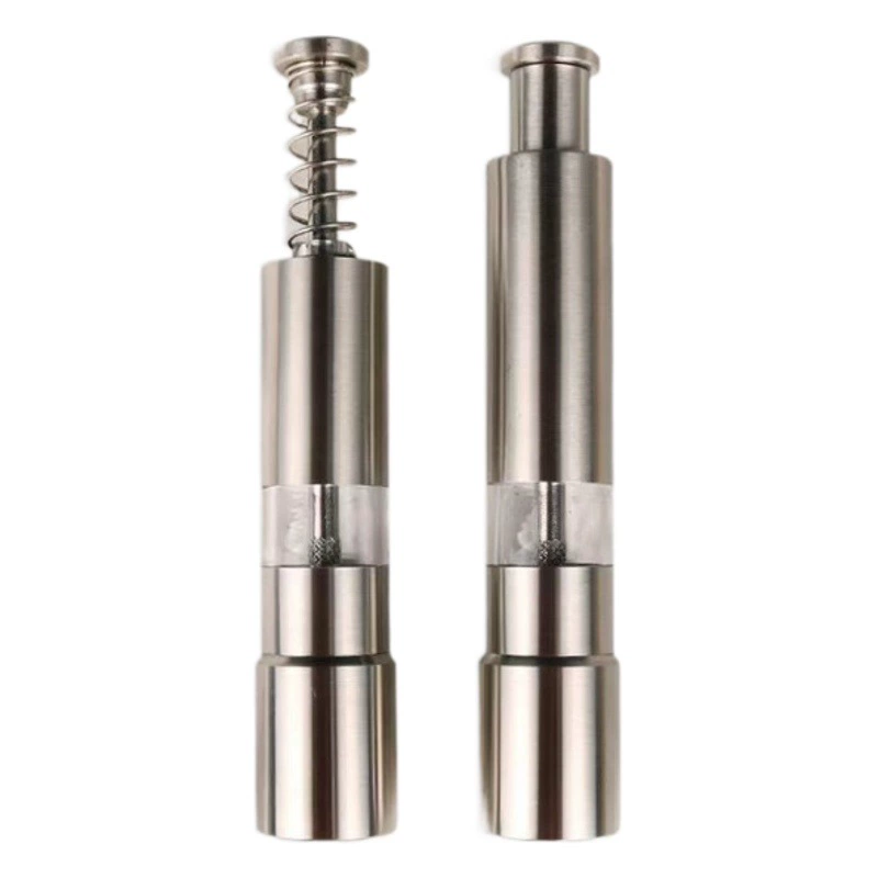 Cross Border Нержавеющая сталь Ручная специи Перец Грубая соль Мини-шлифовальный станок Пресс-тип Grinder Теперь шлифовальная бутылка для приправ