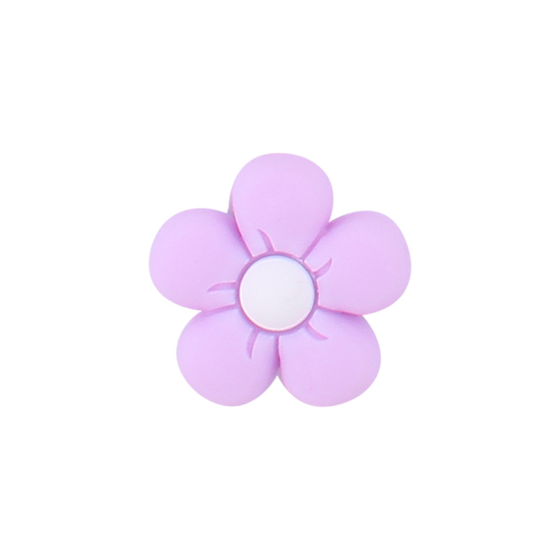 Bebé de dibujos animados silicona flor pequeña mordedor bebé creativo DIY chupete cadena pulsera juguete Accesorios