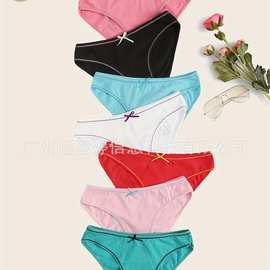 外贸大码印花糖果色内裤 纯棉三角裤 舒适透气三角裤包臀宽松