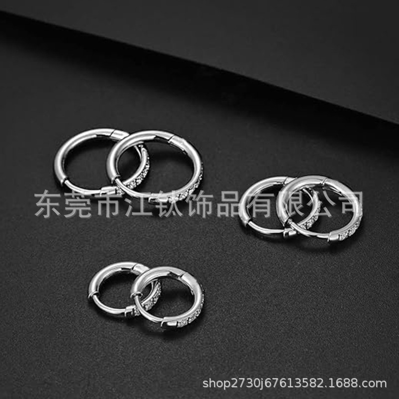 G23 Titanium Diamond Earring Pin - 1.6mm Gold Nose Ring Hoop for Cartilage Helix Tragus Piercing detail image 9