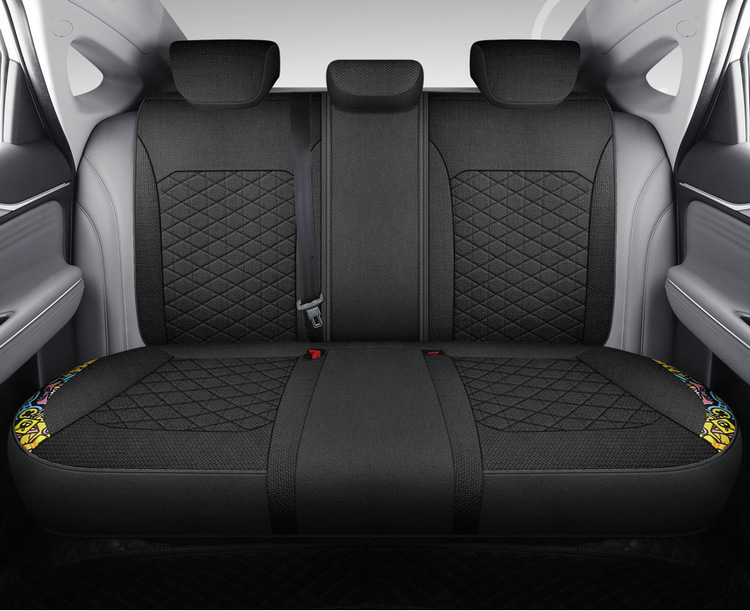 GAC AION Splus Special Car Seat Cover Four Seasons Universal Full Surrounded Cotton and Linen Fabric Breathable Seat Cushion
