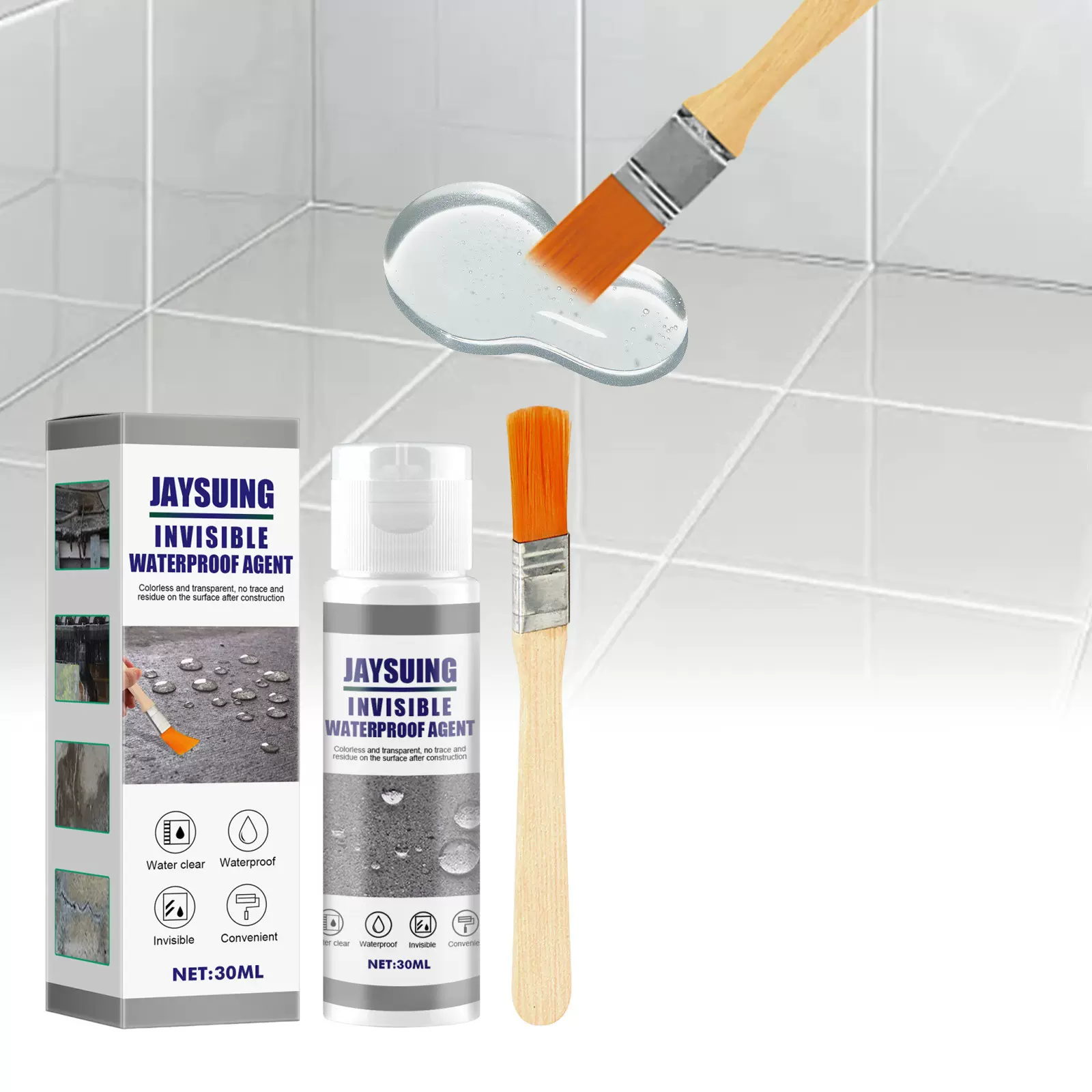Jaysuing 隐形防水剂 补漏材料自喷式外墙屋顶堵漏涂料防水剂