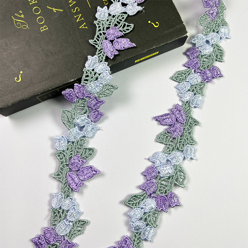 现货郁金香水溶条码蕾丝花边太阳帽饰家纺饰品服饰国风窗帘工艺品