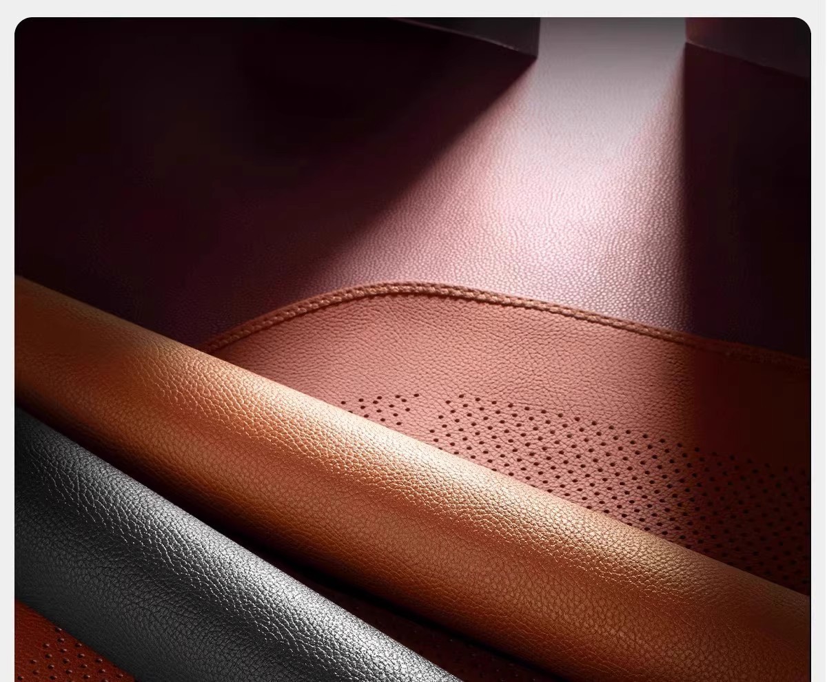 New full-cover car seat cushion made of perforated Nappa leather, high-end car seat pad, suitable for all seasons, front and rear seat cushion