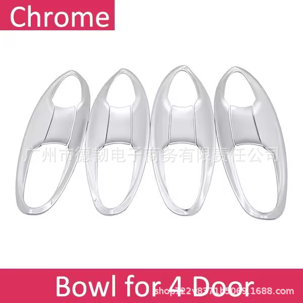 Suitable for 14-19 Models of Honda Fit Gp5 Gk5 Jazz Mk3 Chrome Handle Stickers for Fit Car Door Handles