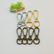 圆尾钩扣弹簧金属钩扣箱包五金配件钥匙扣饰品挂件包包批发弹簧圈