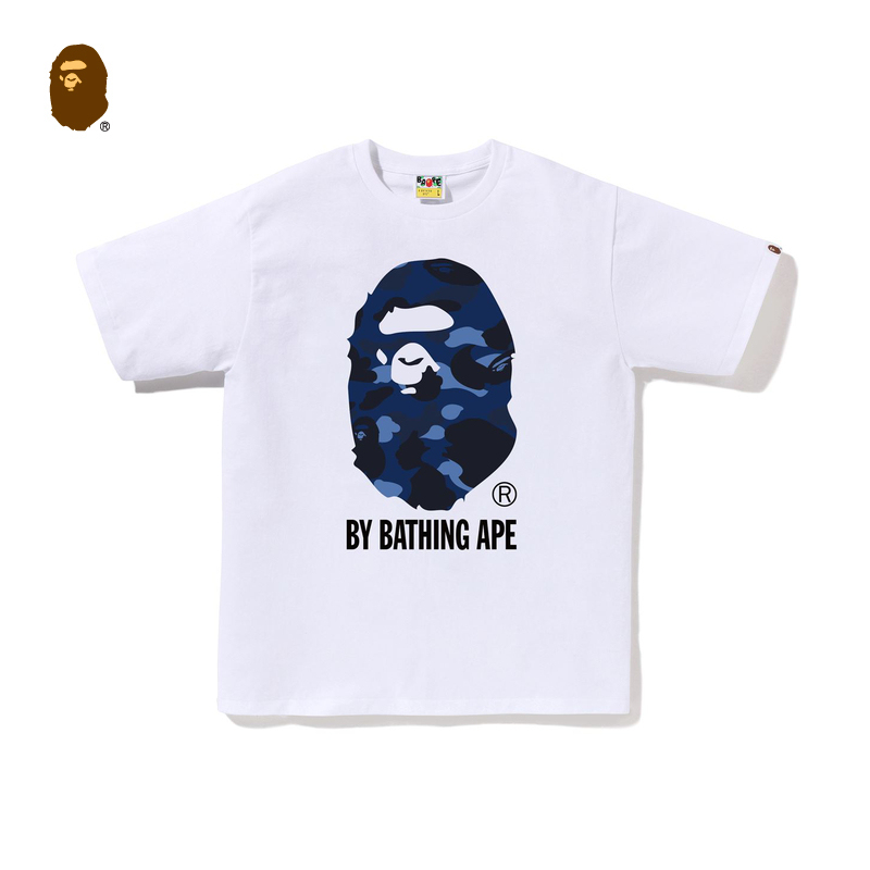 Bape Men's Clothing 26Th Spring and Summer Camouflage Ape Print Short-Sleeved T-Shirt 260g Heavyweight Hot-Selling Item for Men and Women Teenagers Bape Men's Clothing 26Th Spring and Summer Camouflage Ape Print Short-Sleeved T-Shirt 260g Heavyweight Hot-Selling Item for Men and Women Teenagers