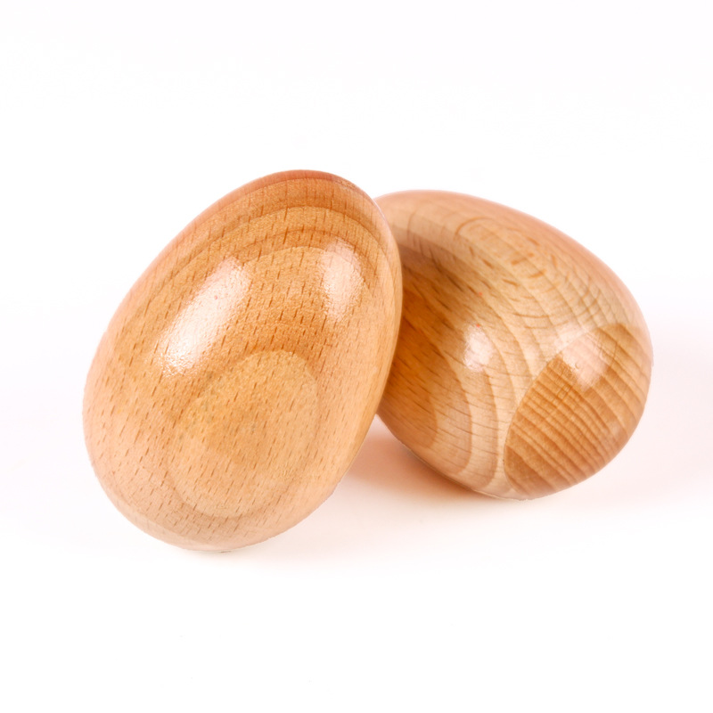 Tamaño pequeño arena huevo de madera de la escuela primaria Orff instrumento de percusión material didáctico kindergarten educación temprana tamaño pequeño registro de los niños Bola de arena