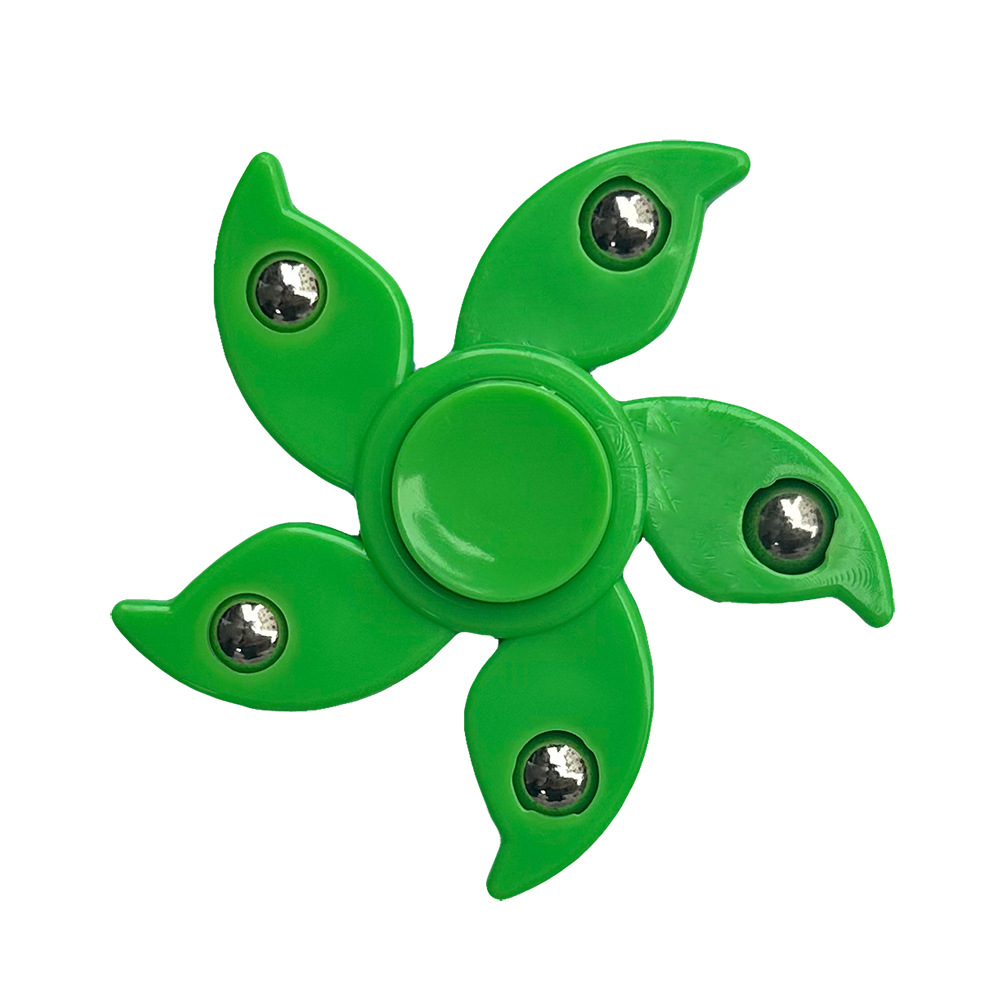 [Classic Color Five Beads] Green Purple Gold Flower