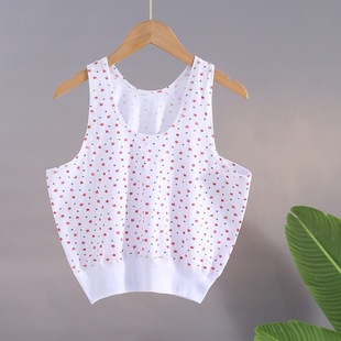 Elderly Underwear Mom Pure Cotton Summer Vest Style No Rims Bra Loose Large Size Underwear Women's Bra Wholesale