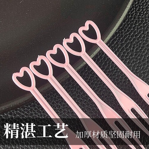Disposable fruit fork small fork plastic fruit pick fruit pick transparent independent packaging fruit fork fruit pick pick