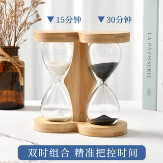 现货精美无双双子不同时间沙漏计时器创意高级感摆件礼品时光沙漏
