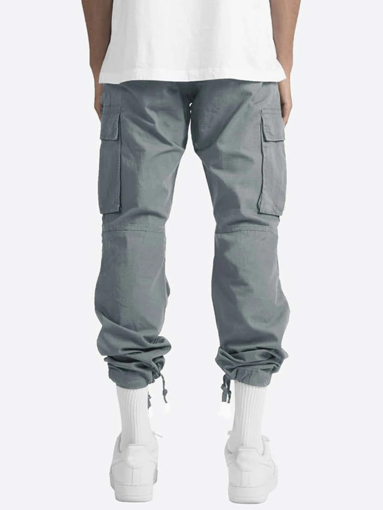Pantalons décontractés pour hommes, nouveaux vêtements de travail d'été pour hommes avec cordon de serrage, pantalons décontractés multi-poches_voghion.com