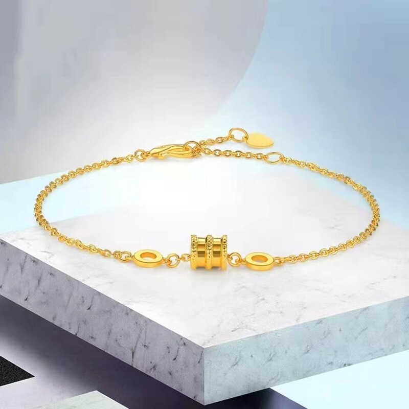 Vietnamese Sand Gold Small Waist Bracelet 24 New Models for Women, Niche Design, Light Luxury Fashion, Korean Style Bracelet, Gift, Washable