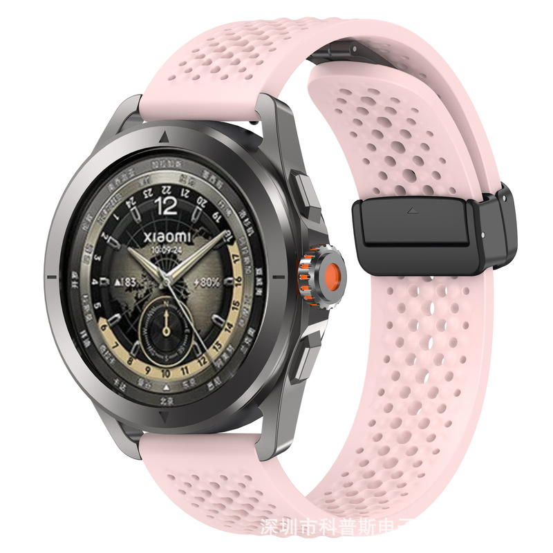 小米Watch s 4 Sport公式同タイプの通気性バンドxiaomマグネット折り畳みiシリコンバンドを適用します。|undefined