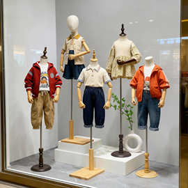 服装店儿童模特展示架橱窗半身假人偶童装店男女小孩全身模特架