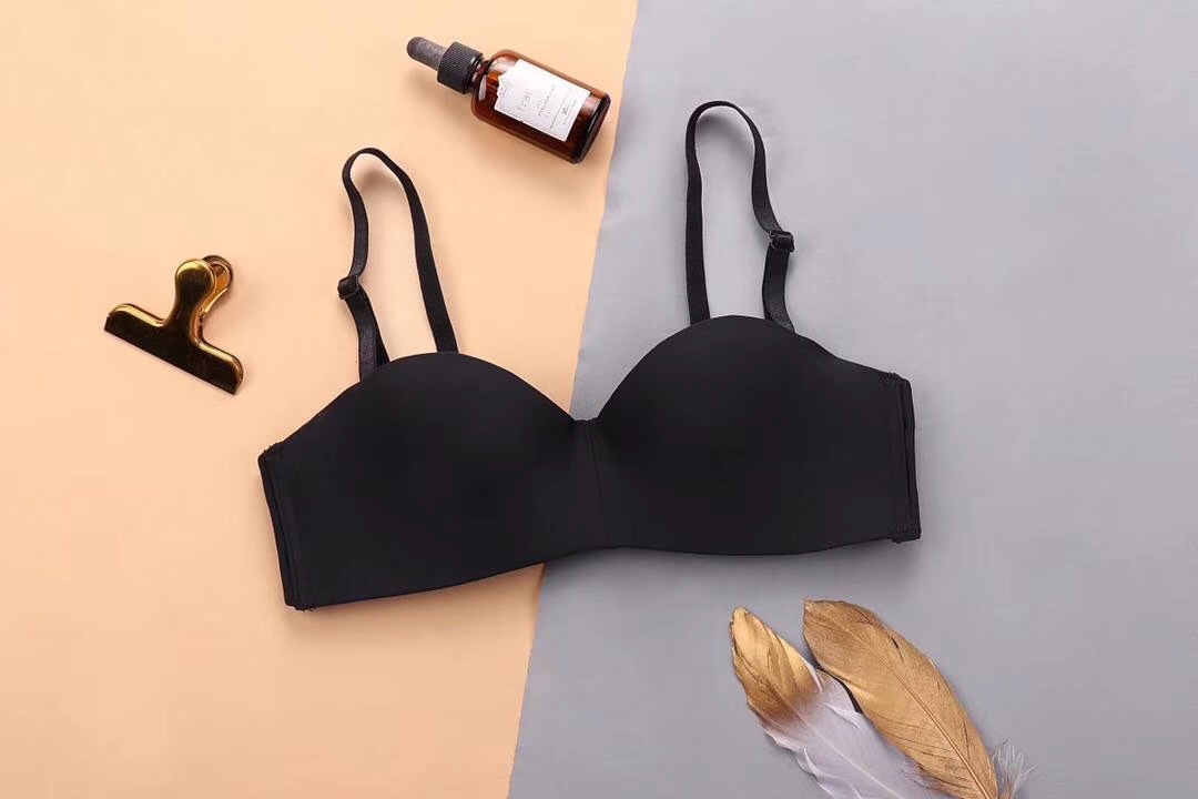 Una pieza cómoda, brillante y sin costuras, dos prendas, sujetador de mujer, sin anillo de acero