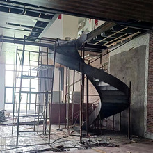 杭州钢结构楼梯室内旋转楼梯复式阁楼别墅钢梯酒店会所铁楼梯焊接