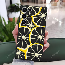 外贸爆款满屏柠檬片适用三星手机壳S23/S24硅胶S25耐磨防摔保护套