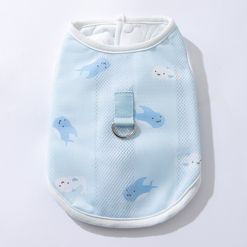 Bolsa de hielo de frutas de dibujos animados de enfriamiento de perro de verano Ropa fresca para perros pequeños y medianos Ropa para perros al aire libre de verano