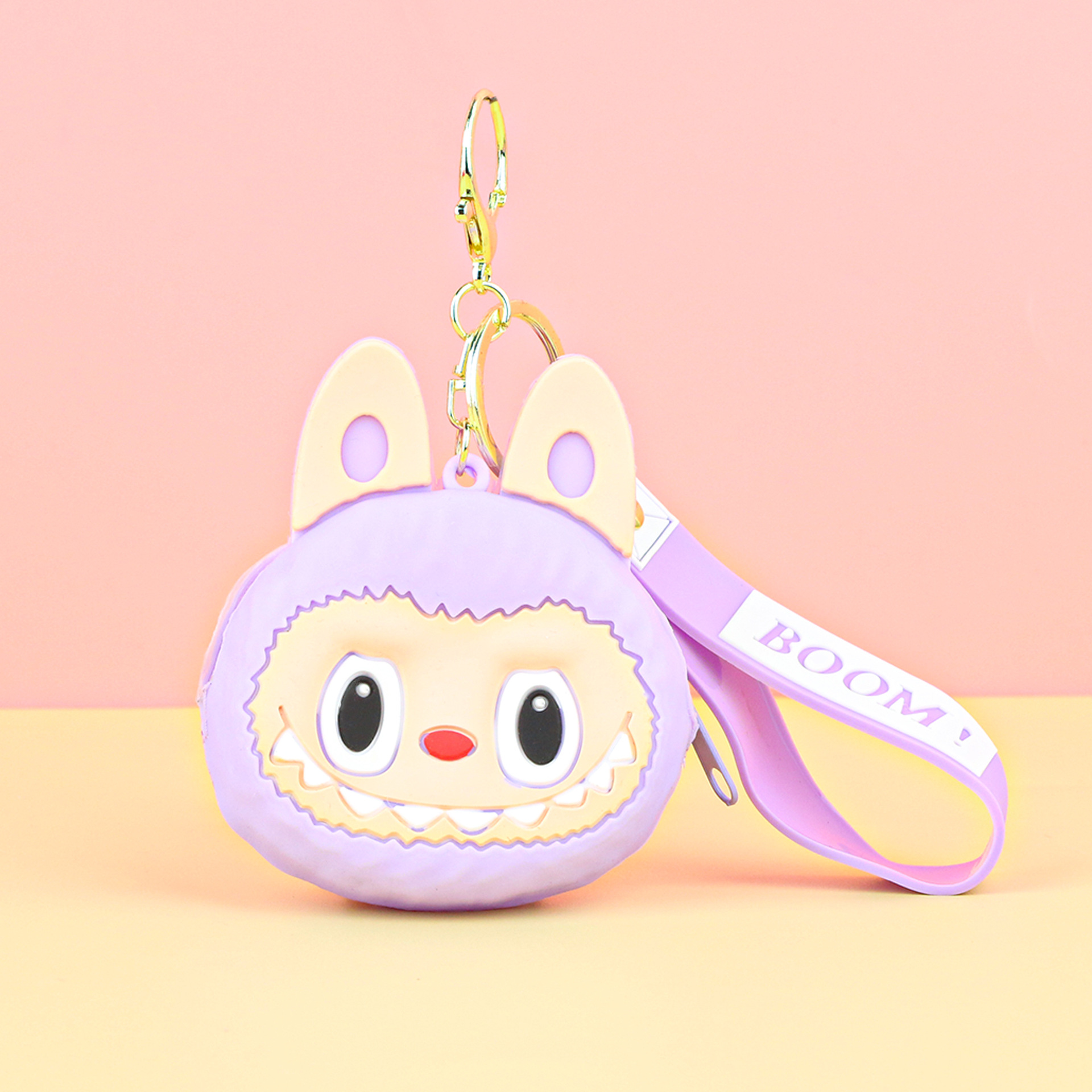 子供用ラブブ小銭入れシリコンプチギフトキーホルダーペンダントカードキャッチャーマシンプチギフトラブブ