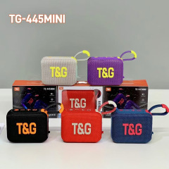 新モデルTG445MINIクロスボーダーbluetoothスピーカーLEDカラフルライト屋外ポータブルカードTWSギフトオーディオ