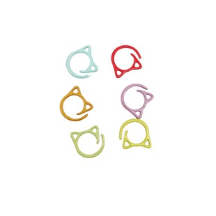 Stitch marker wool knitting crochet mark buckle color open cat ear metal paint mark ring