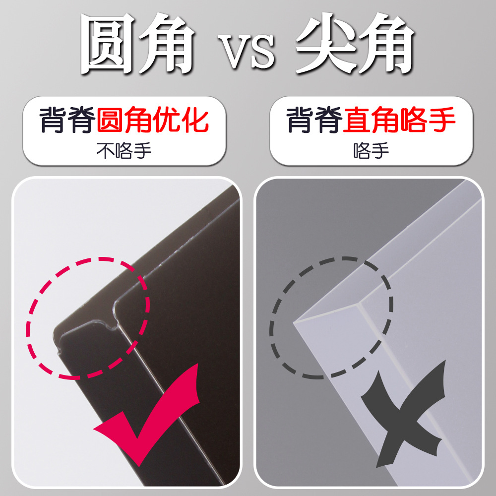 和日昇新型D型2穴バインダー横版ケース大容量a 4試巻資料収納pp材質両穴